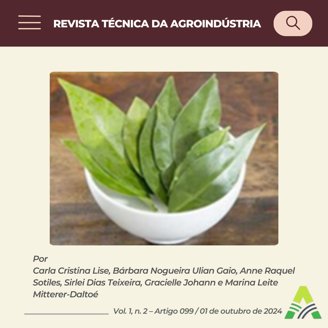 ETANOL VERSUS ÁGUA PARA OBTENÇÃO DE MUCILAGEM FOLIAR DA PERESKIA ACULEATA MILLER COMO INGREDIENTE EMULSIFICANTE ALIMENTAR